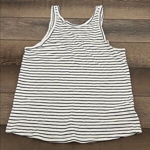 RVCA Black and White Striped Tank Top